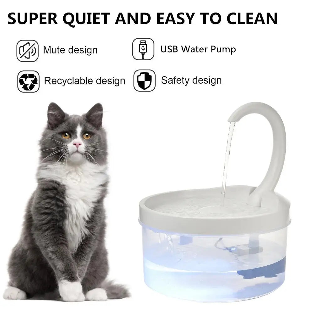 Pet Water Fountain With LED Light water level