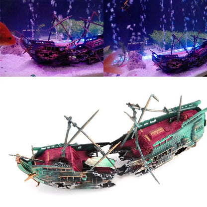 Large Aquarium Shipwreck Decoration