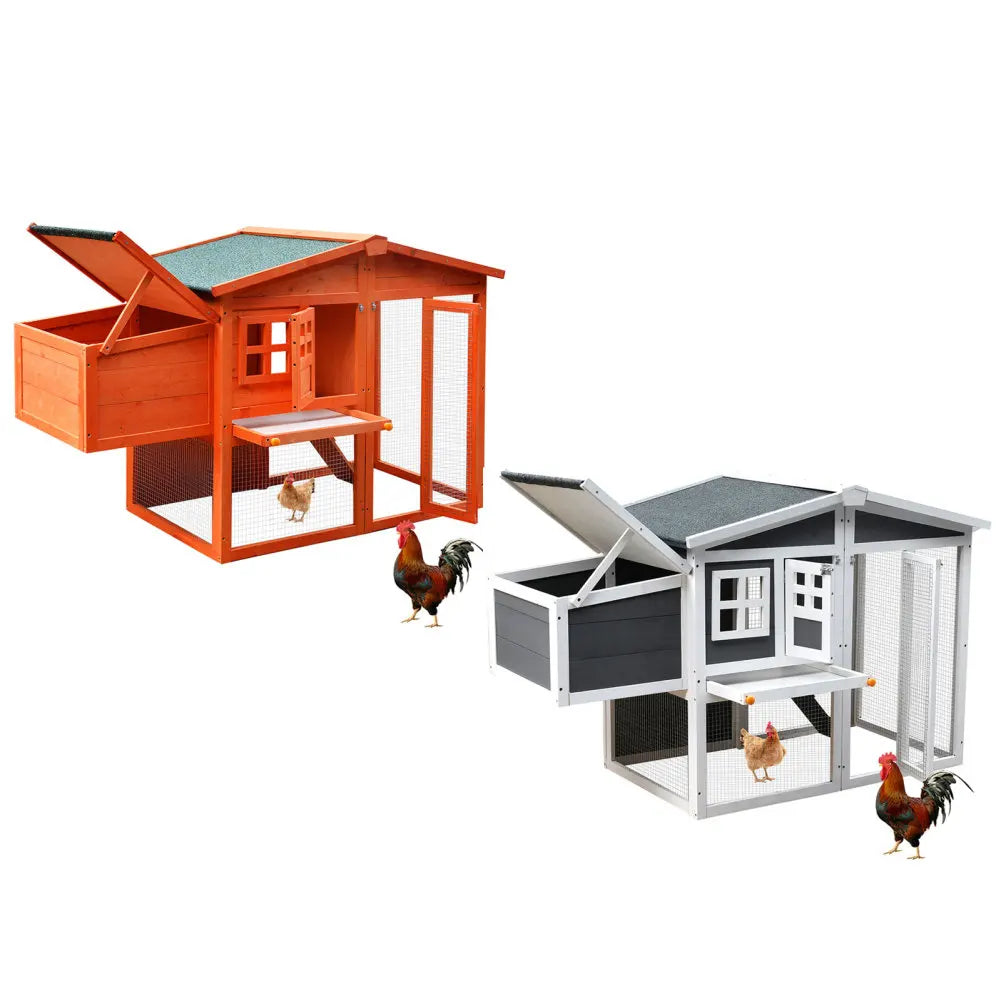 Large Wooden Chicken Coop With Removable Tray