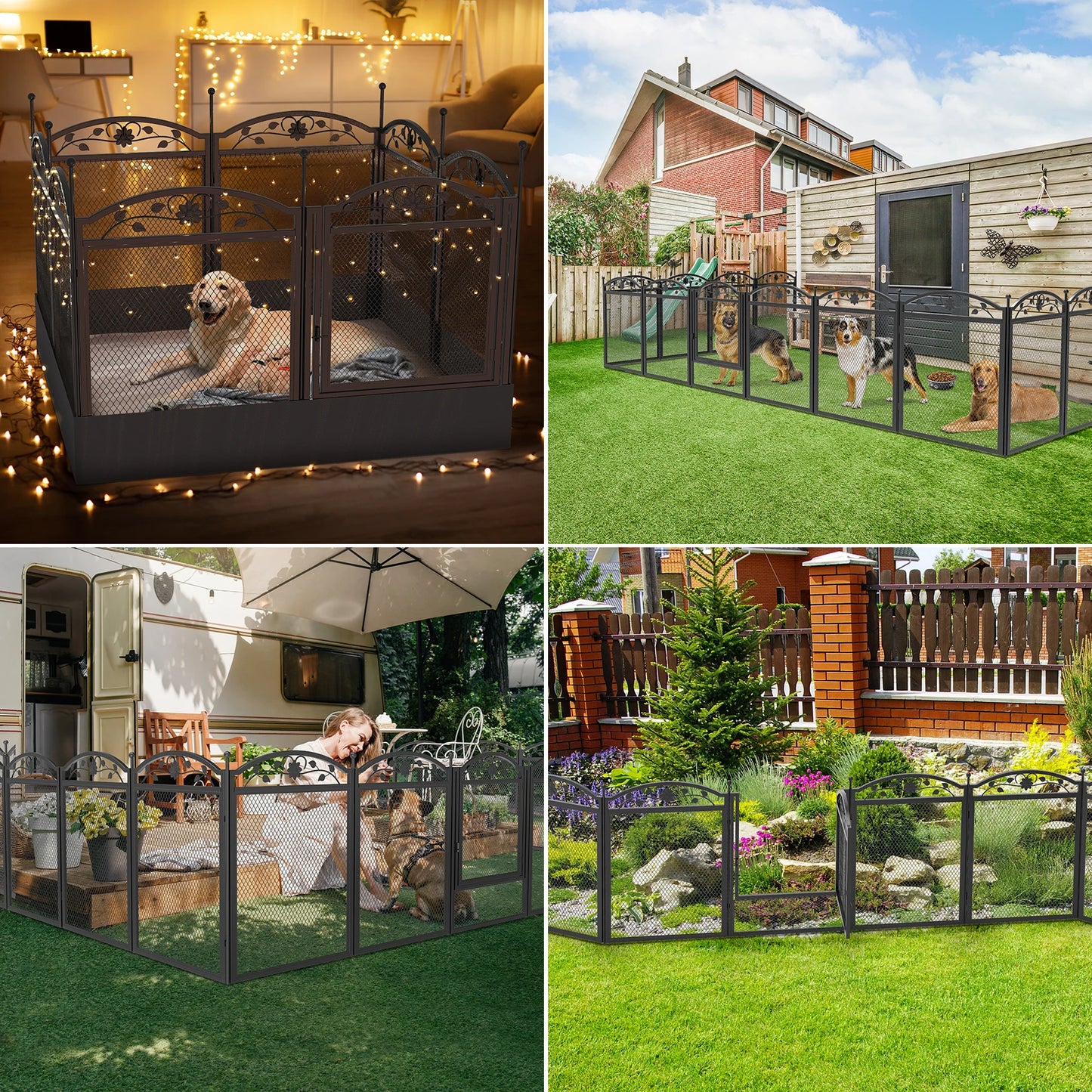 Dog Playpen with detachable fence