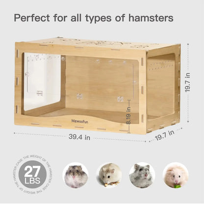 Large well ventilated Wooden Cage for Small Pet