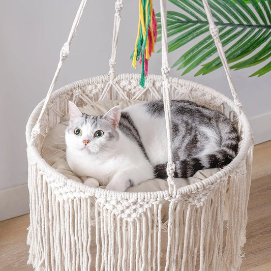 Boho Hanging Cat Swing