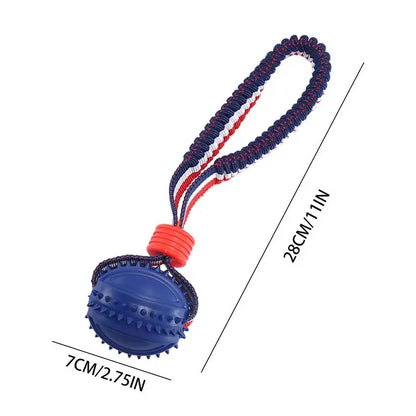 Interactive Teether With Rope Dog Ball